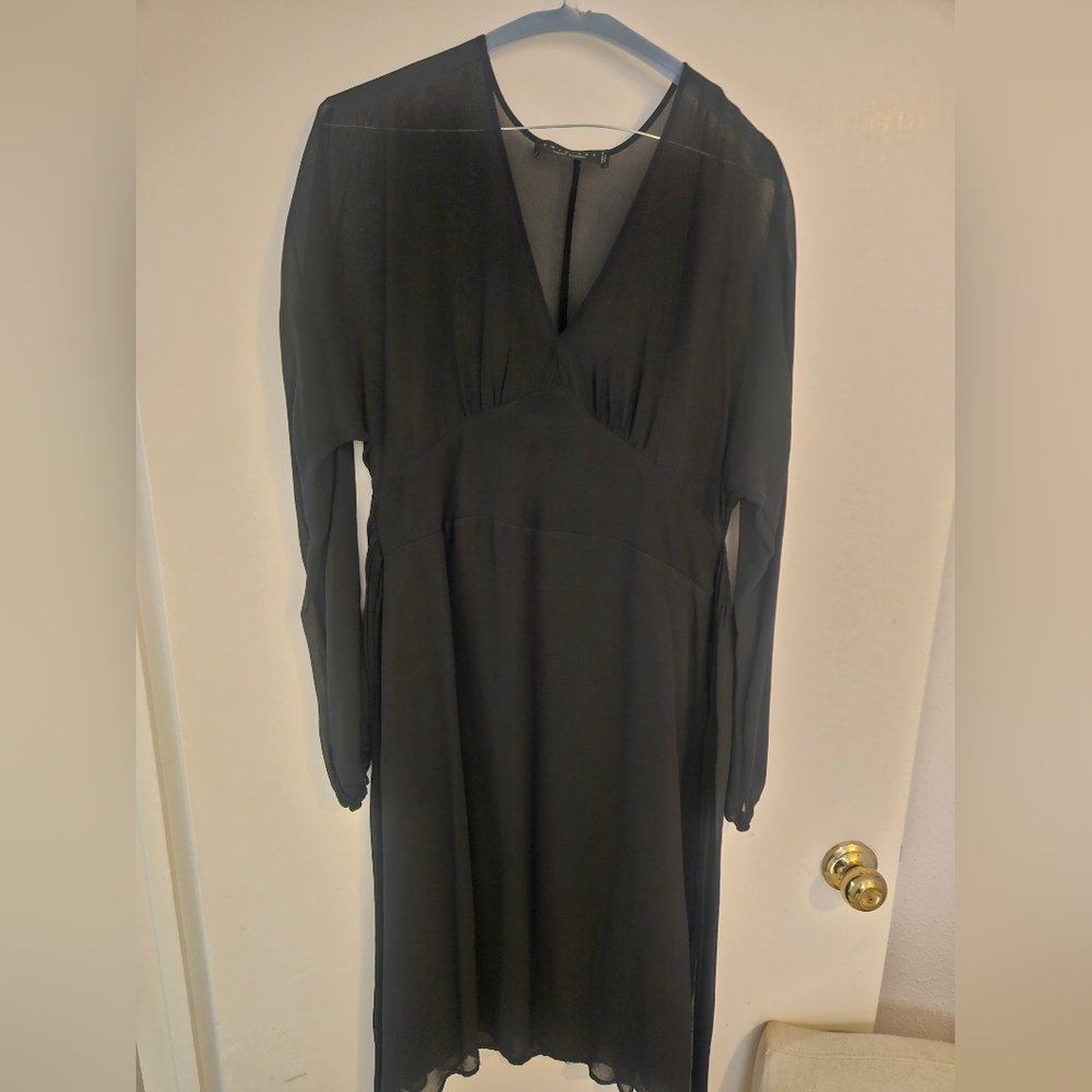Twinset black sheer dress size small